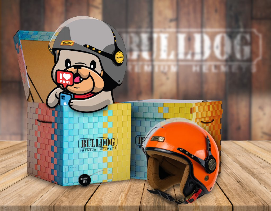 Mũ Bảo Hiểm 3/4 BULLDOG POM